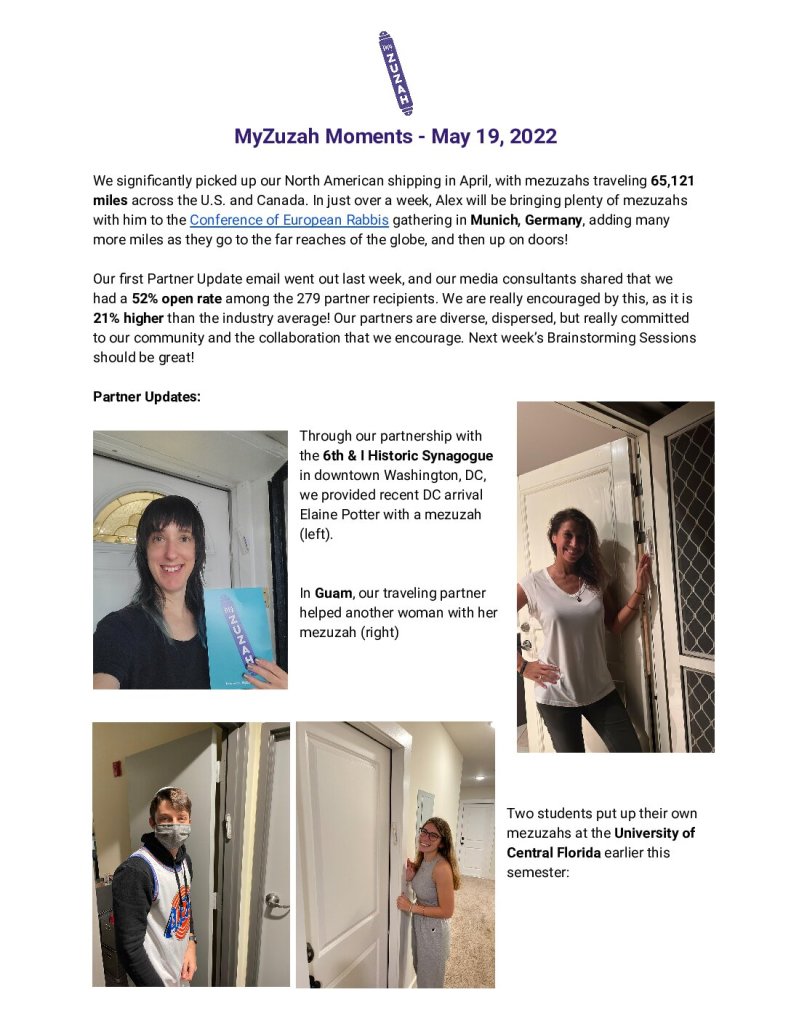 thumbnail of MyZuzah Moments – May 19, 2022